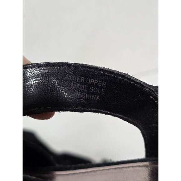 Black and Gray Python Snakeskin Faux Suede Wedge Platform Sandal 7 - Picture 13 of 15